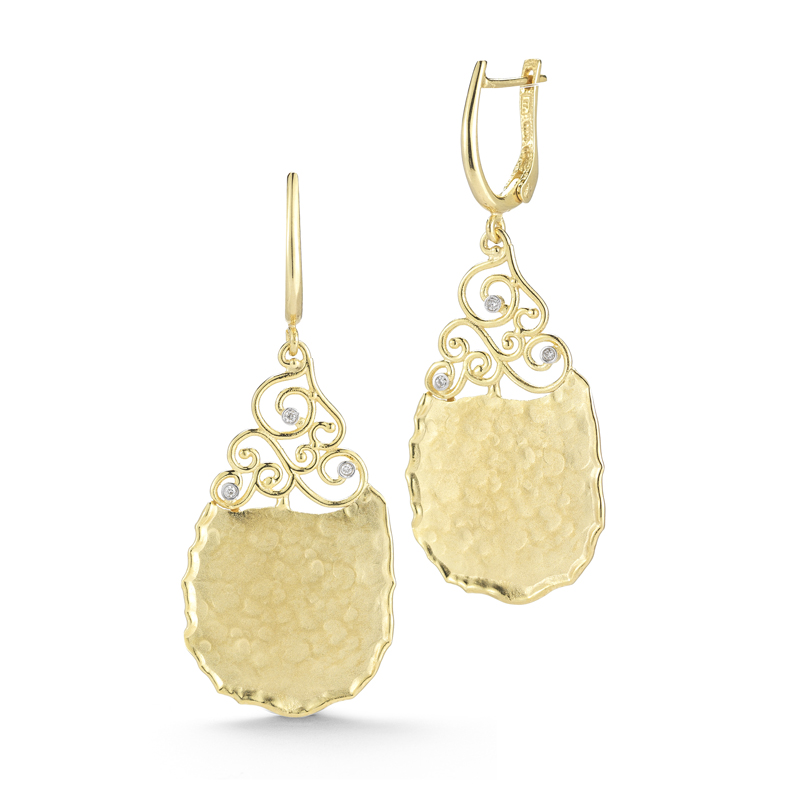 I.Reiss 14K Yellow Gold 0.05 Diamond Earrings
