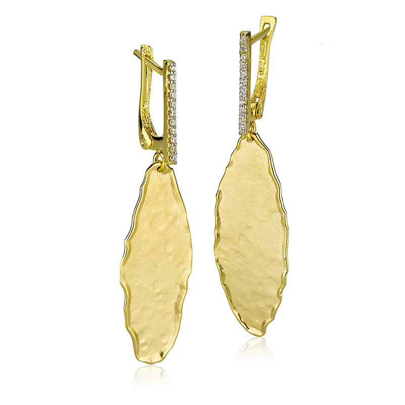 I.Reiss 14K Yellow Gold 0.13 Diamond Earrings