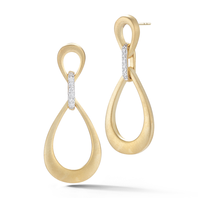 I.Reiss 14K Yellow Gold 0.14 Diamond Earrings