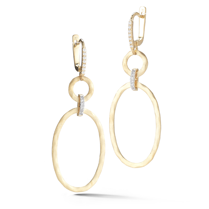 I.Reiss 14K Yellow Gold 0.2 Diamond Earrings