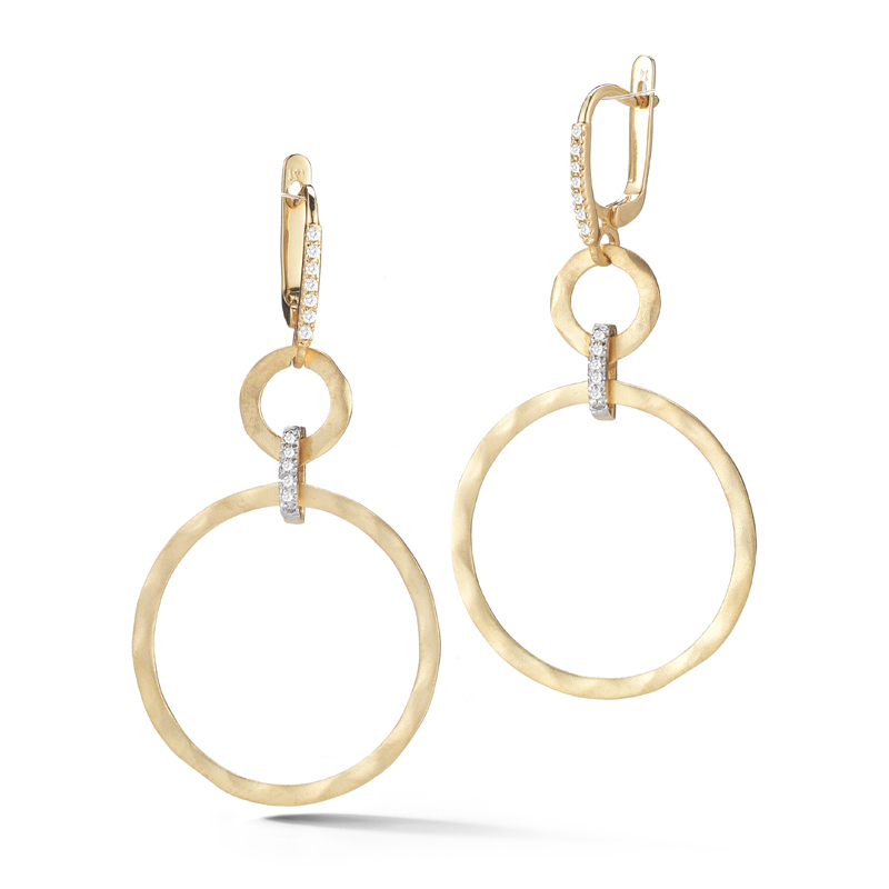 I.Reiss 14K Yellow Gold 0.18 Diamond Earrings