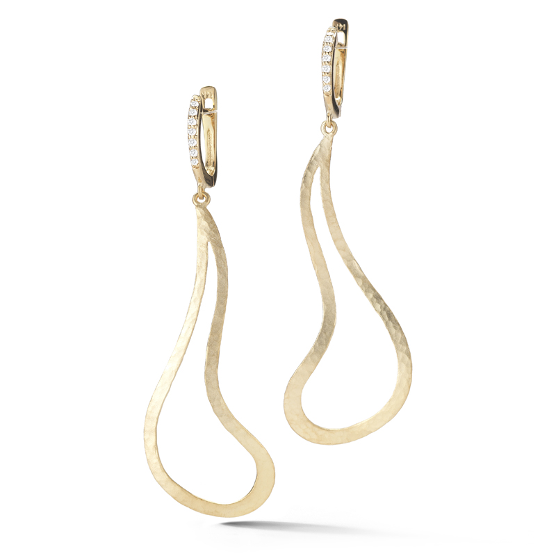 I.Reiss 14K Yellow Gold 0.14 Diamond Earrings