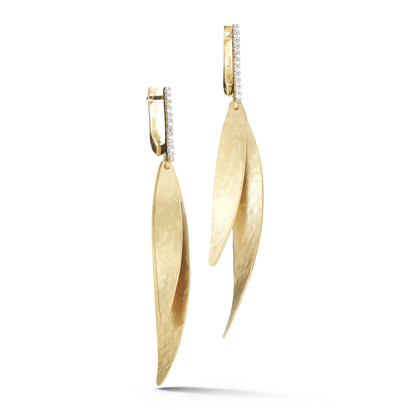 I.Reiss 14K Yellow Gold 0.15 Diamond Earrings