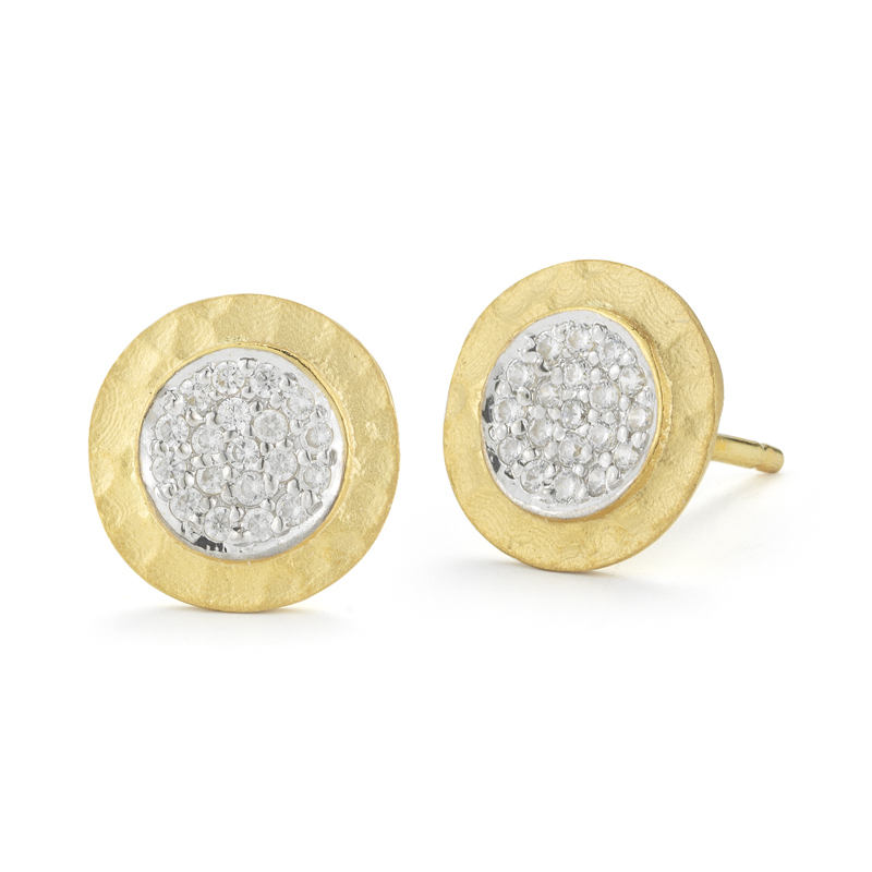 I.Reiss 14K Yellow Gold 0.2 Diamond Earrings