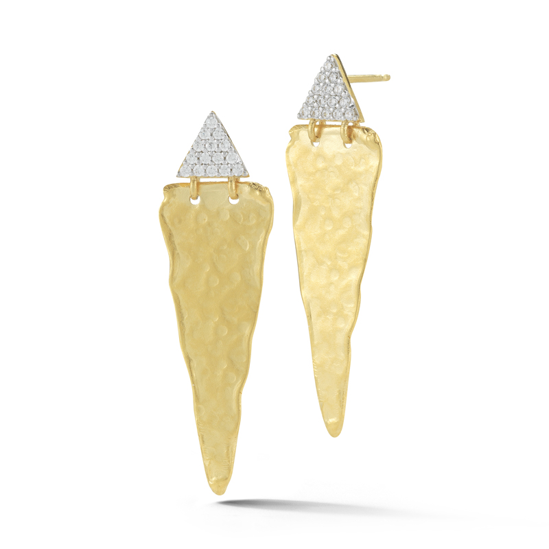 I.Reiss 14K Yellow Gold 0.2 Diamond Earrings