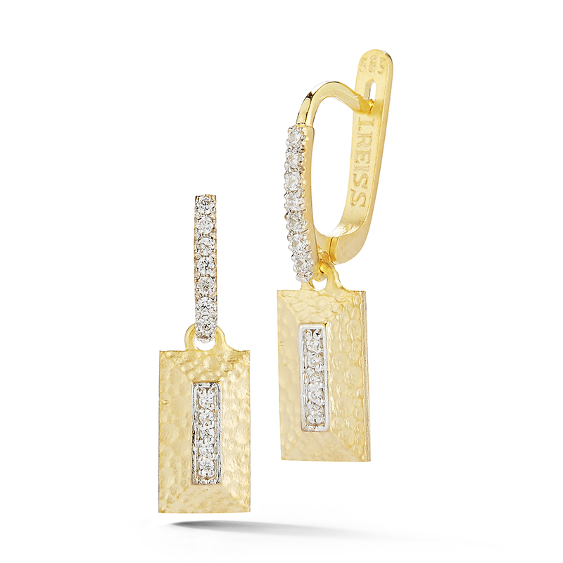 I.Reiss 14K Yellow Gold 0.15 Diamond Earrings