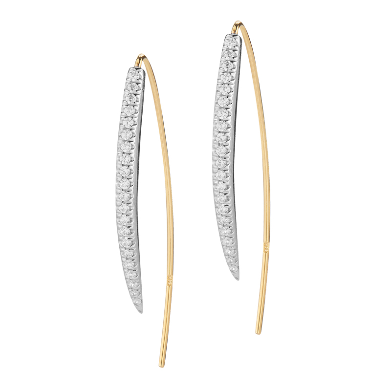 I.Reiss 14K Yellow Gold 0.31 Diamond Earrings