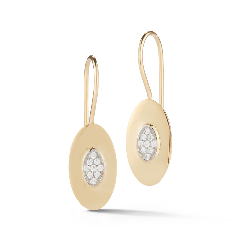 I.Reiss 14K Yellow Gold 0.13 Diamond Earrings