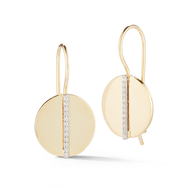 I.Reiss 14K Yellow Gold 0.14 Diamond Earrings