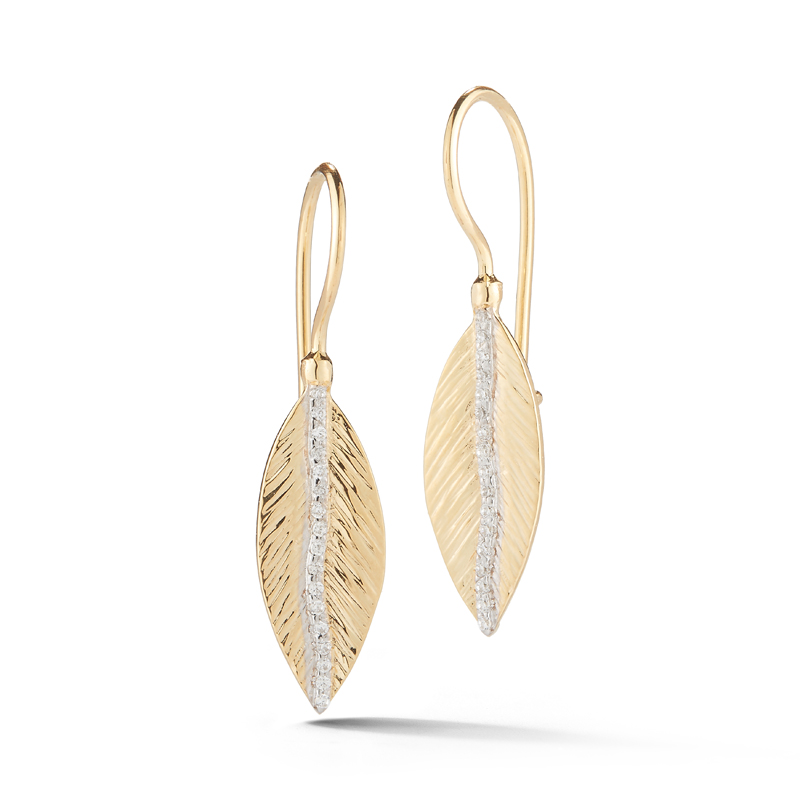 I.Reiss 14K Yellow Gold 0.17 Diamond Earrings