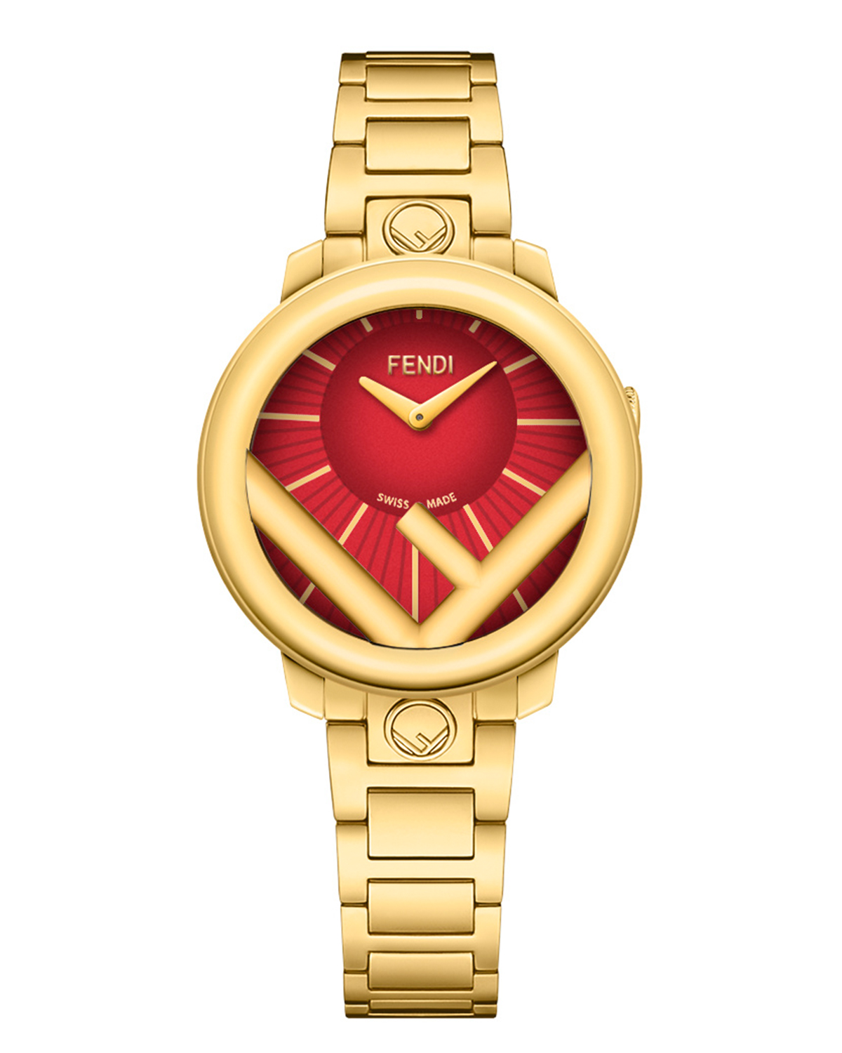 Fendi Timepieces Red 28 mm