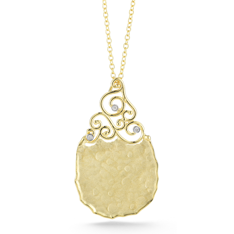 I.Reiss 14K Yellow Gold 0.03 Diamond Necklace