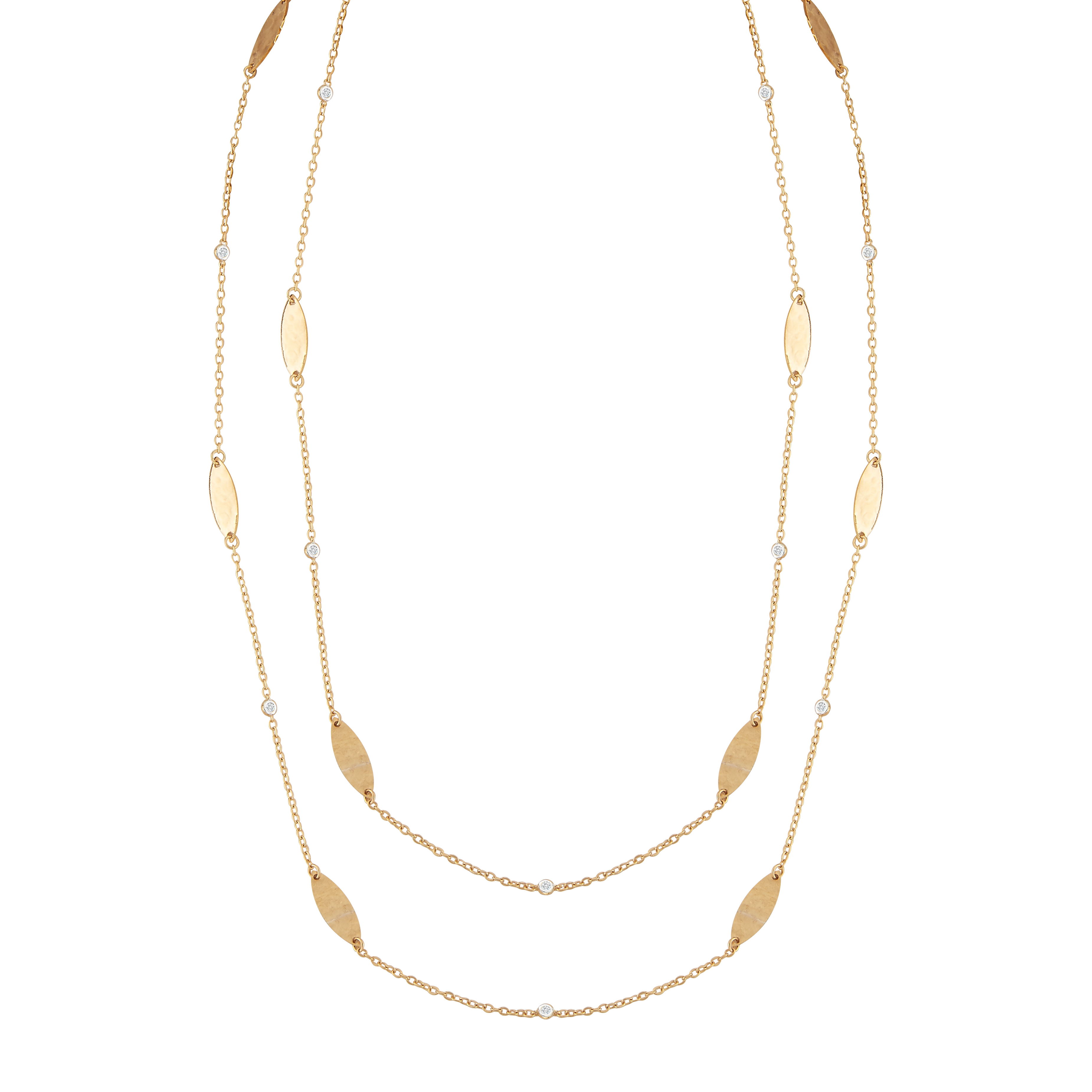 I.Reiss 14K Yellow Gold 0.18 Diamond Necklace