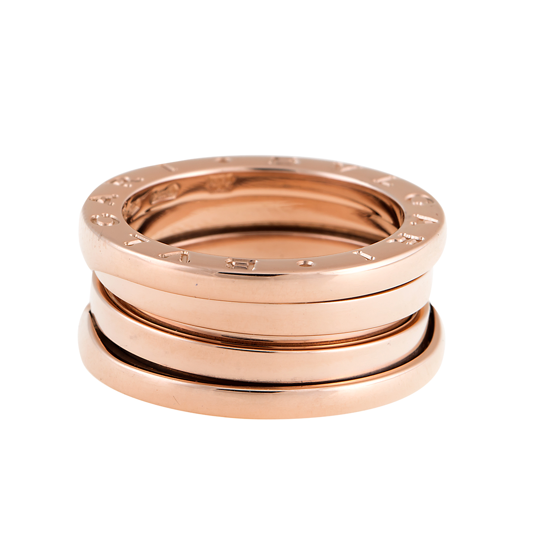 Bulgari Rose Gold 3 Band "B.Zero 1" Ring 5.5