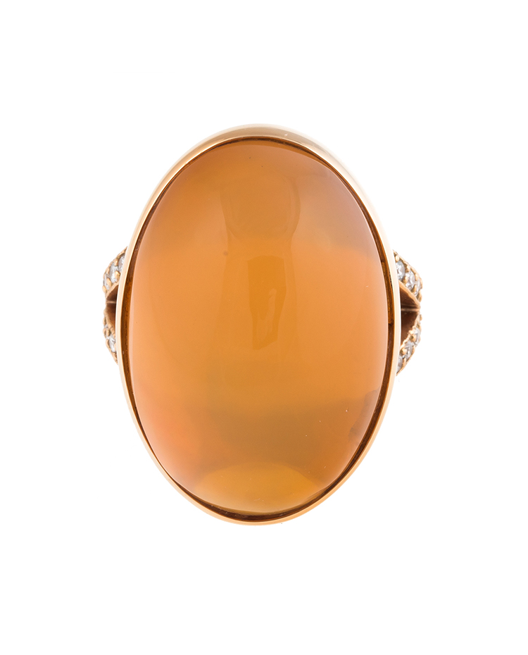 18K Rose Gold Fire Opal Yola Ring
