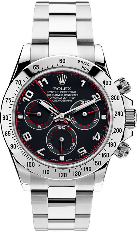 Rolex Pre Owned Steel Daytona 116520 Custom Arabic Racing
