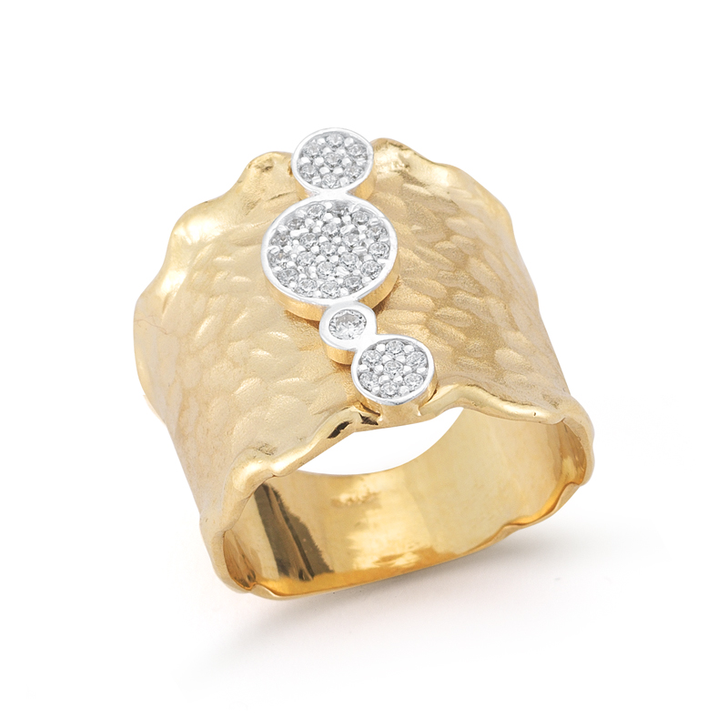 I.Reiss 14K Yellow Gold 0.24 Ring Size 7