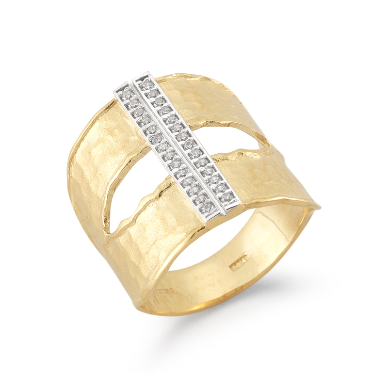 I.Reiss 14K Yellow Gold 0.16 Ring Size 7