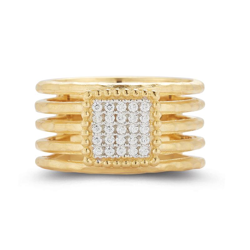 I.Reiss 14K Yellow Gold 0.15 Ring Size 7
