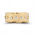 I.Reiss 14K Yellow Gold 0.11 Ring Size 7