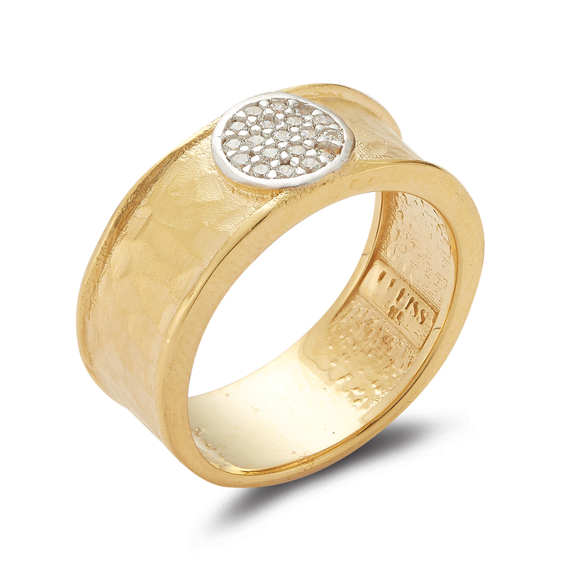 I.Reiss 14K Yellow Gold 0.12 Ring Size 7