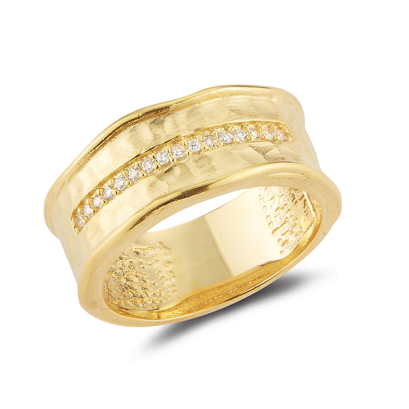 I.Reiss 14K Yellow Gold 0.1 Ring Size 7