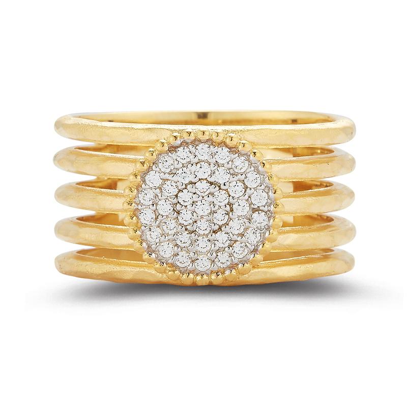 I.Reiss 14K Yellow Gold 0.22 Ring Size 7