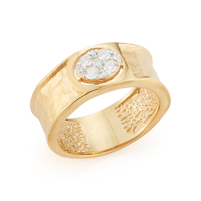 I.Reiss 14K Yellow Gold 0.22 Ring Size 7