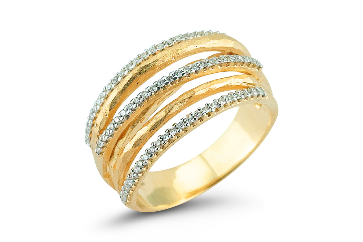 I.Reiss 14K Yellow Gold 0.4 Ring Size 7