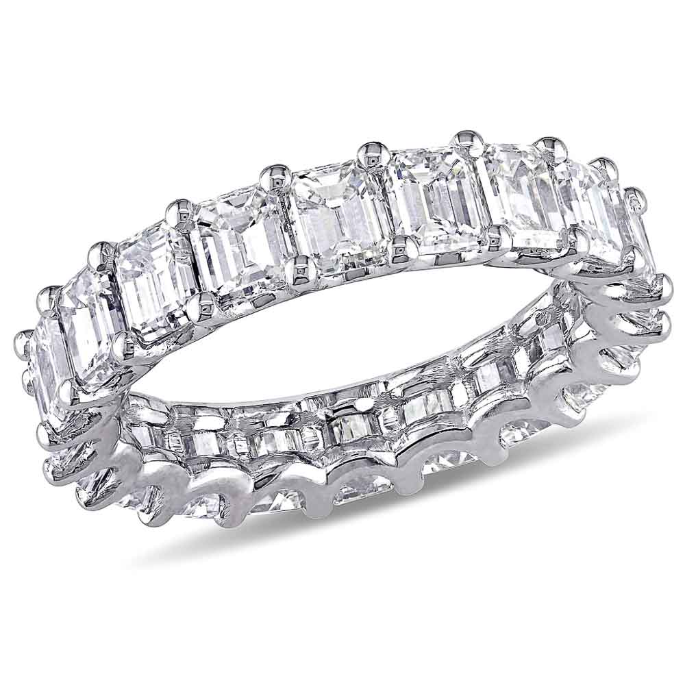  Heritage Gem Studio 4.93 Carat Total Emerald Cut Diamond Eternity Band in Platinum
