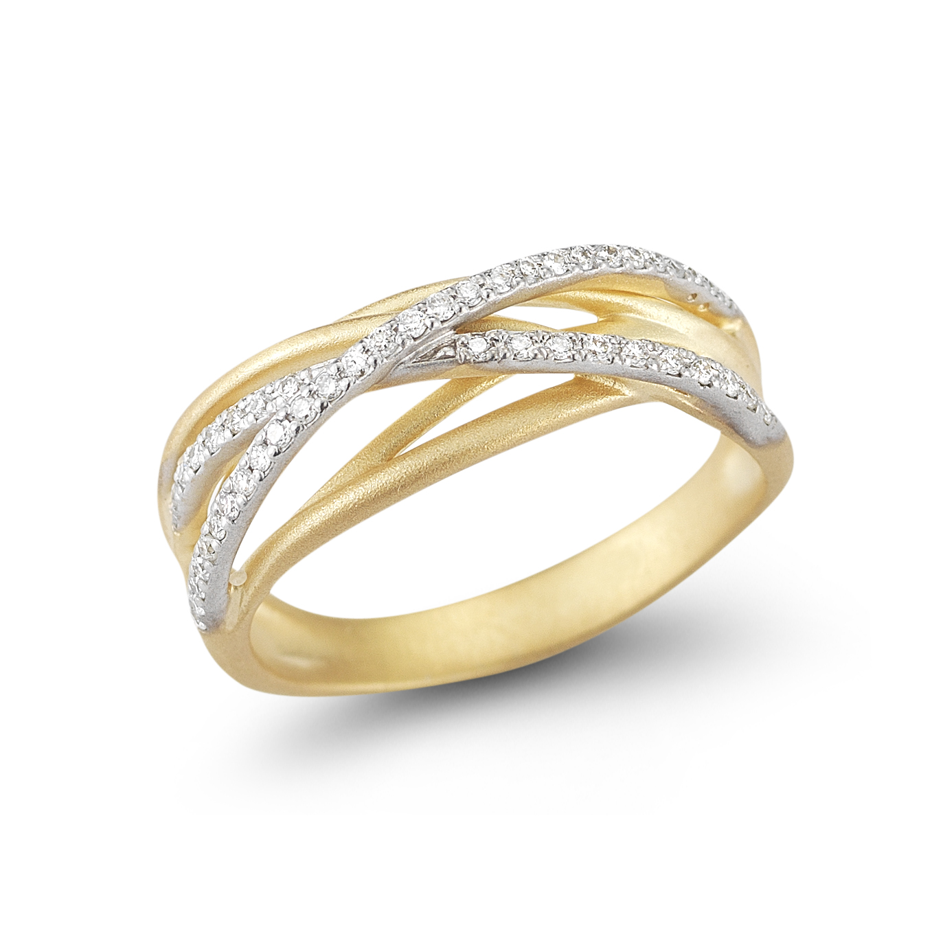 I.Reiss 14K Yellow Gold 0.23 Ring Size 7