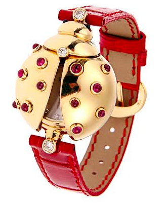 Chopard S20 254 21 Lady Bird Happy Diamond Yellow Gold 30mm Watch