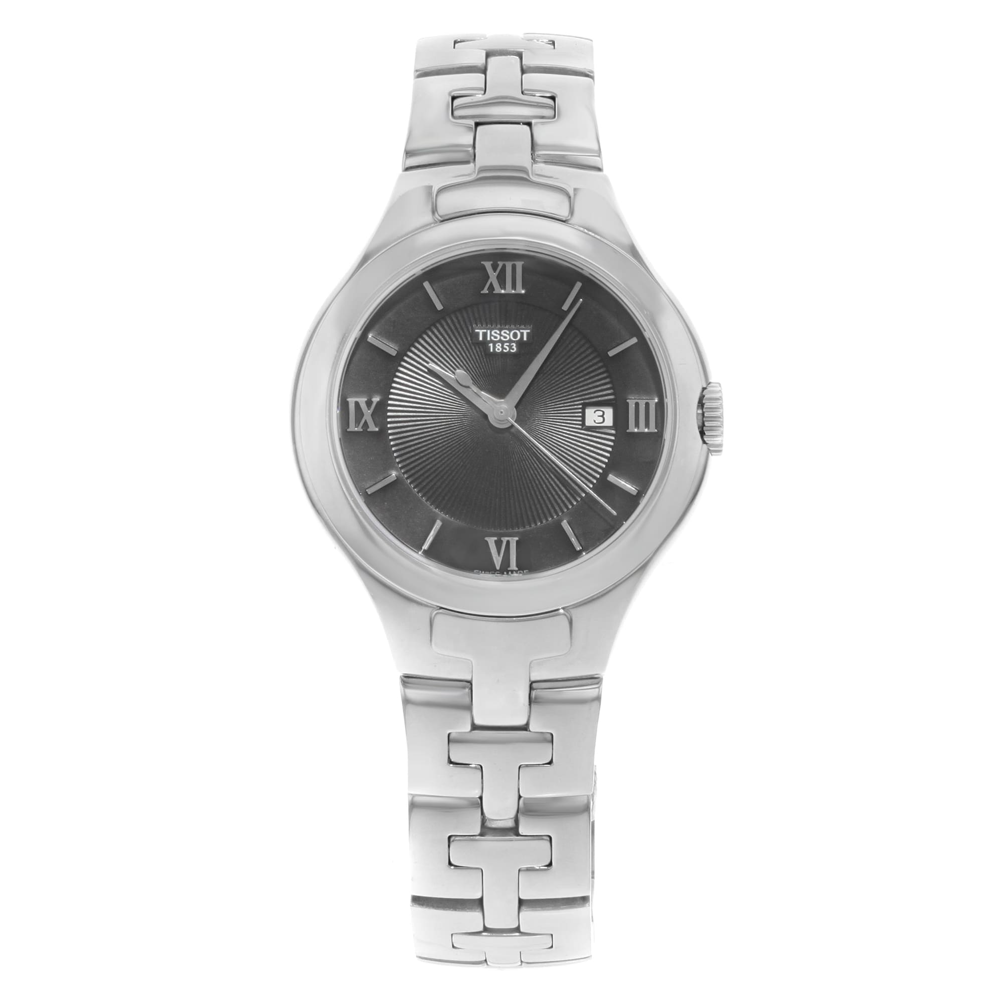 Tissot T12 Black Sunray Dial Steel Quartz Ladies Quartz Watch