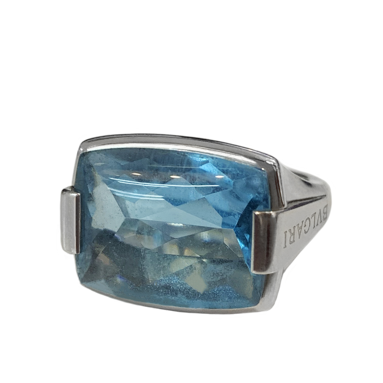 Bulgari Blue Topaz Gold Ring
