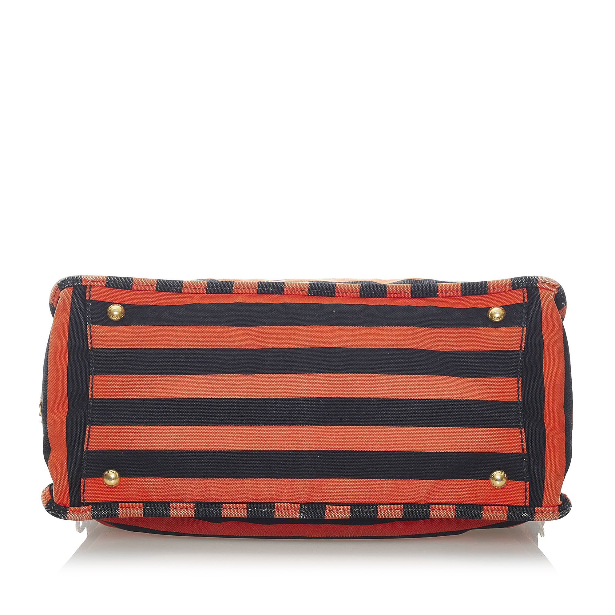 Prada Canapa Righe Canvas Satchel