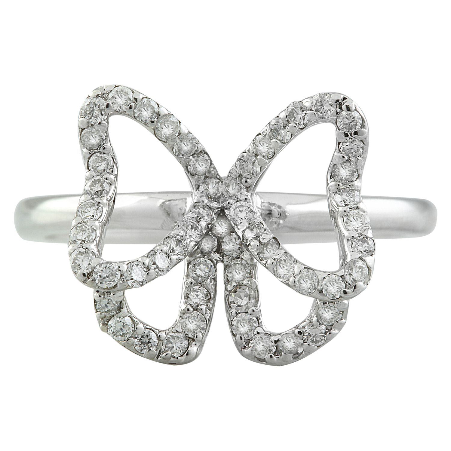 0.54 Carat 14K White Gold Diamond Ring