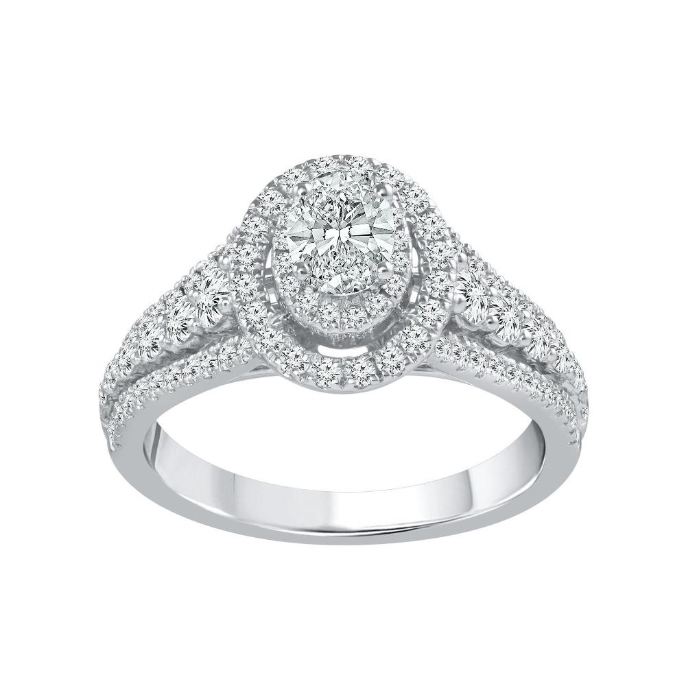 True 1.50 Carat Diamond Engagement Ring in 14K White Gold