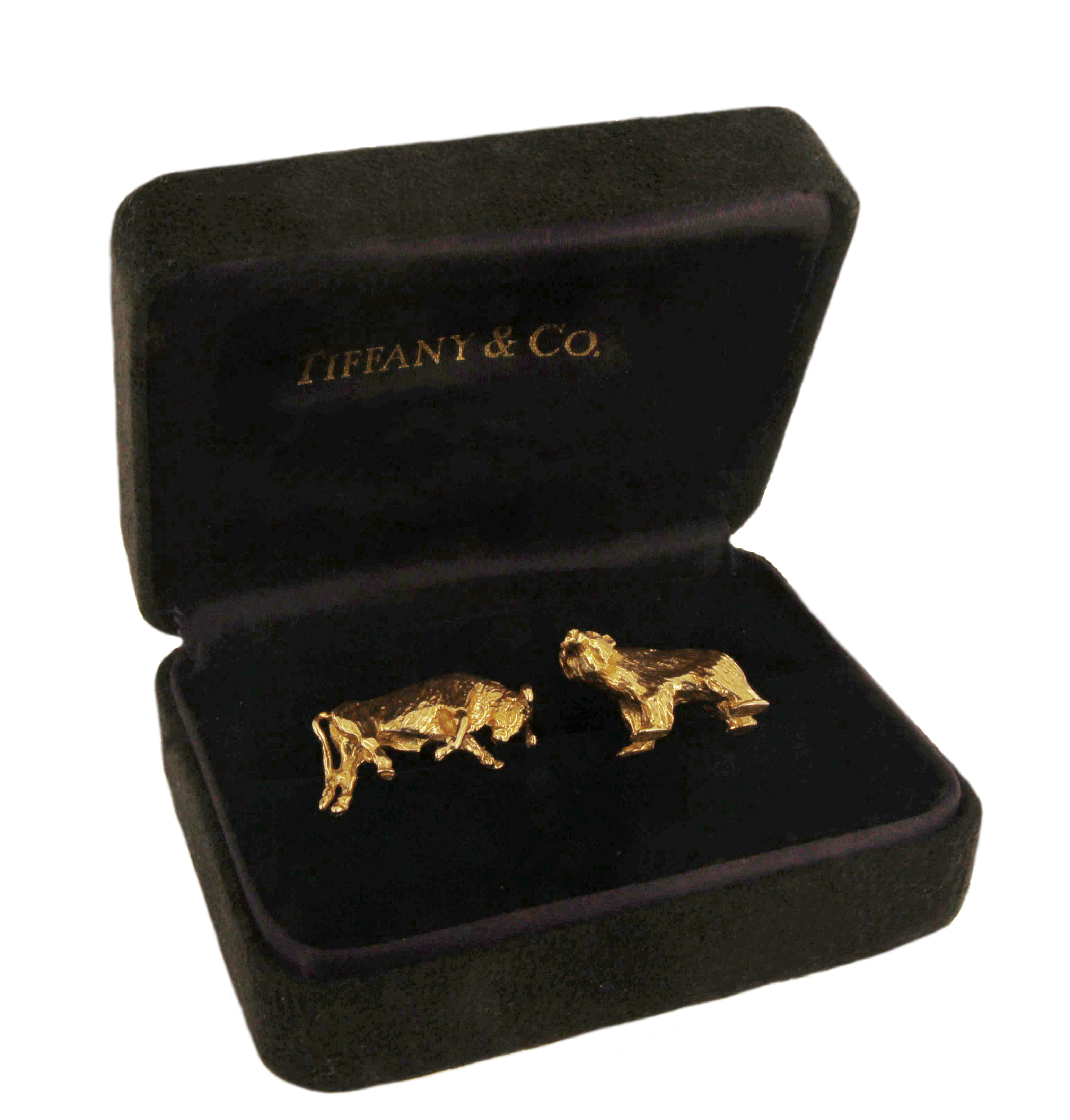 Tiffany & Co. ブル＆ベア　カフリンクス Tiffany&Co.14k Yellow Gold Bear And Bull Cufflinks | Tiffany & Co