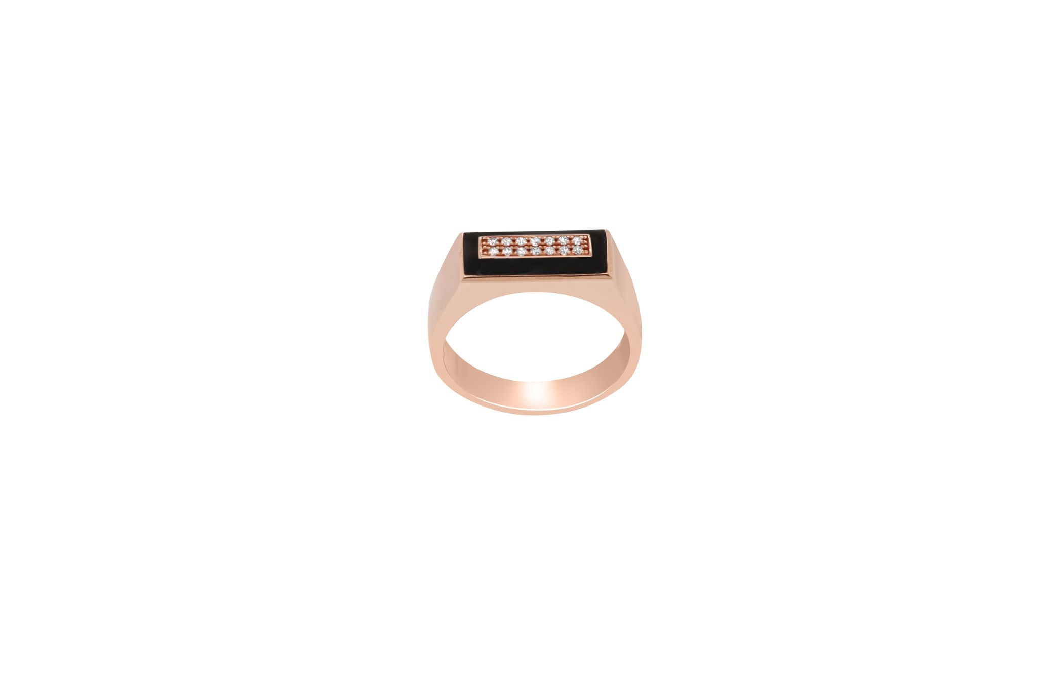 18k Rose Gold and Diamond Ring