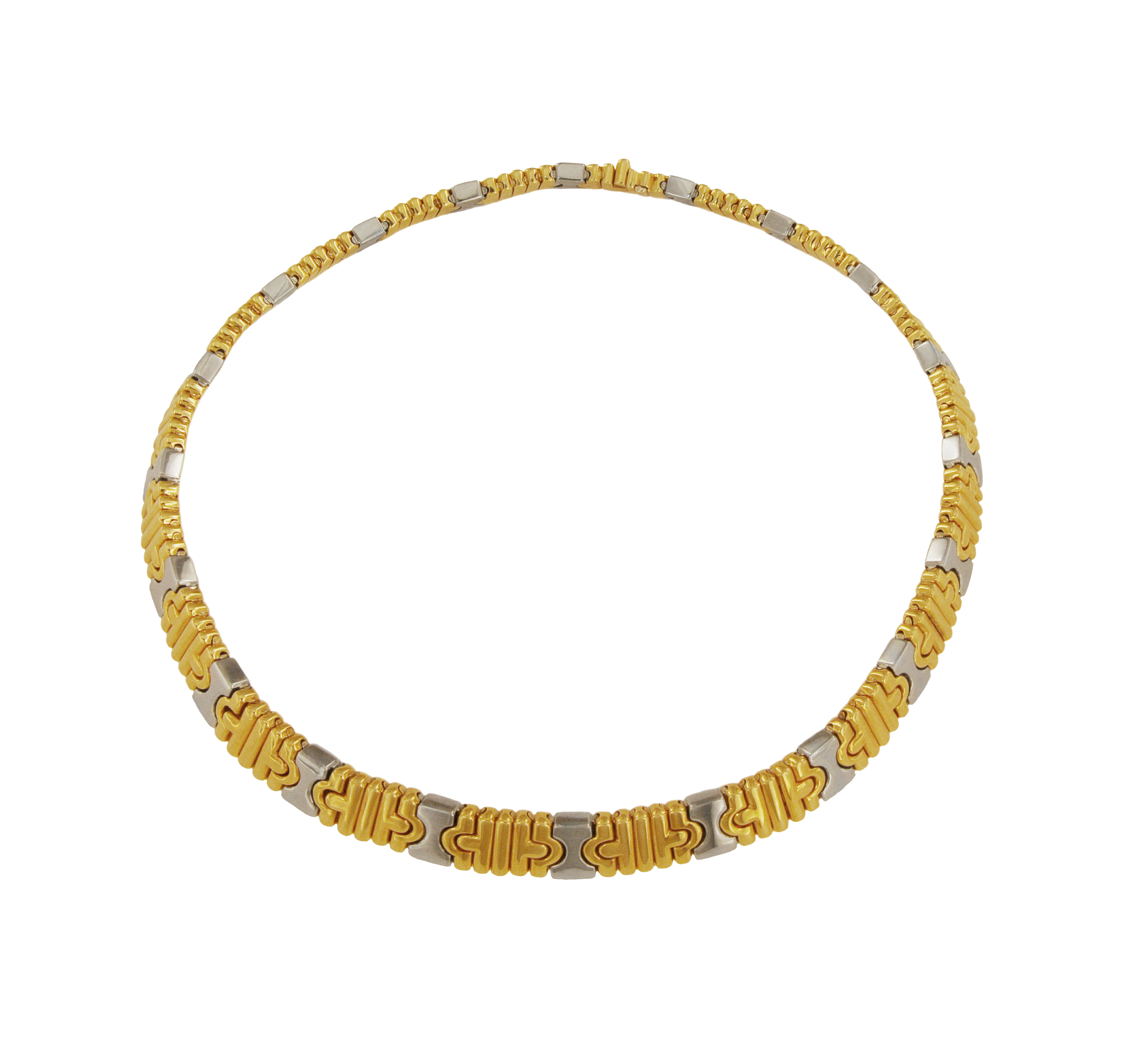 Bulgari Parentesi Two Tone Collar Necklace