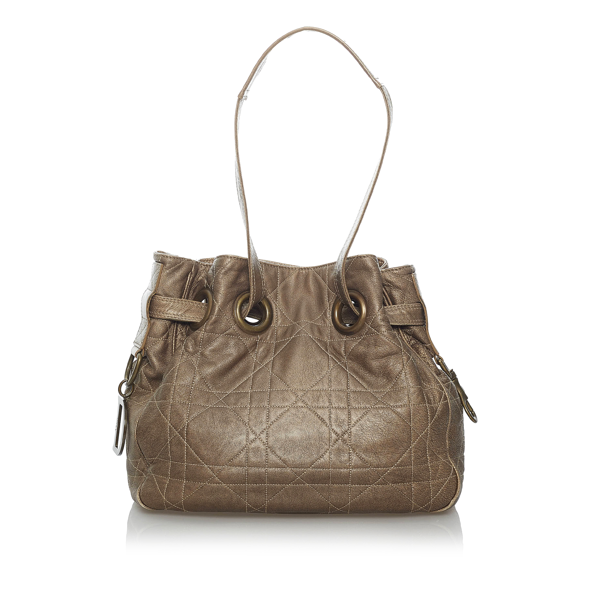 Dior Cannage Drawstring Bucket Bag