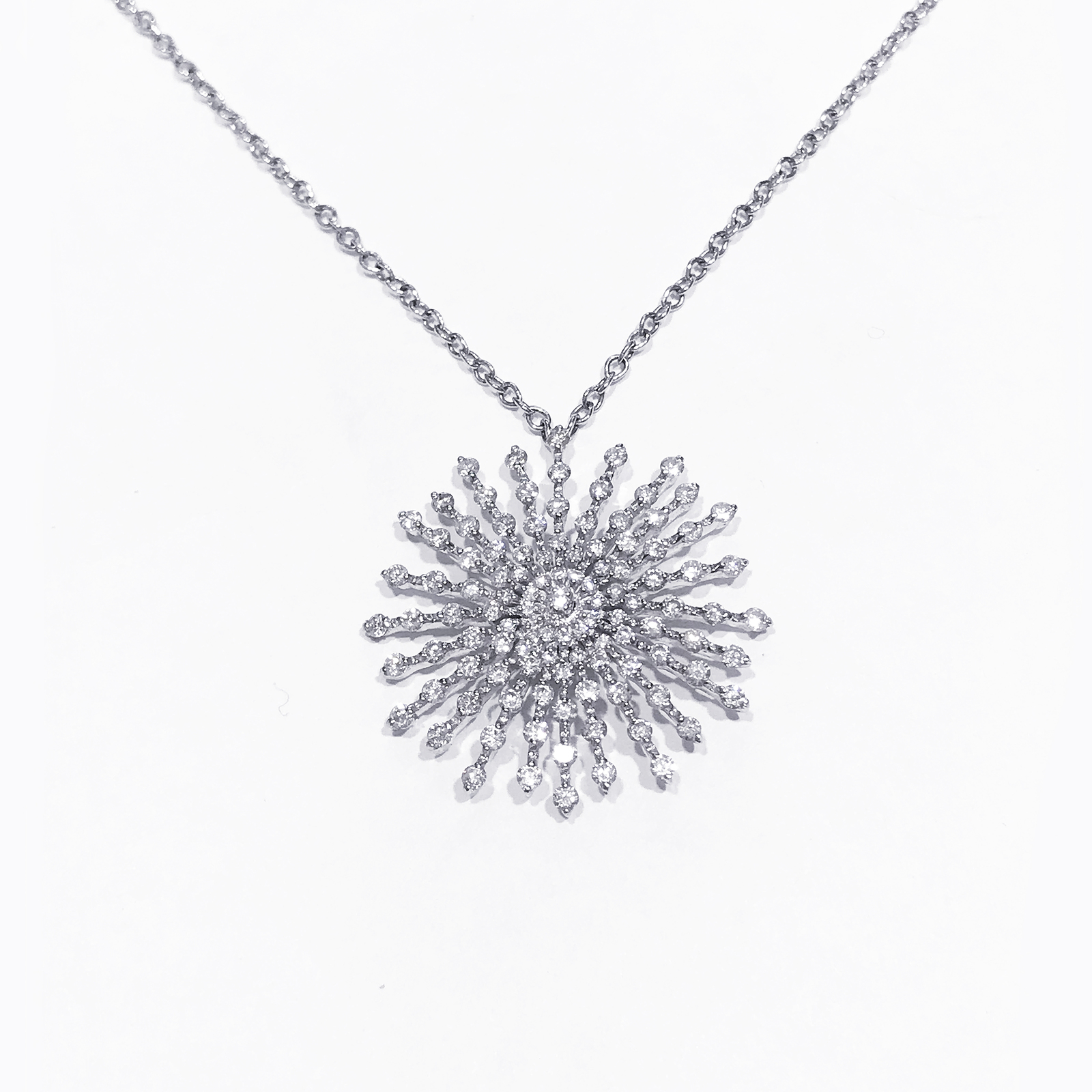 SPARKLE DIAMOND WHITE GOLD NECKLACE