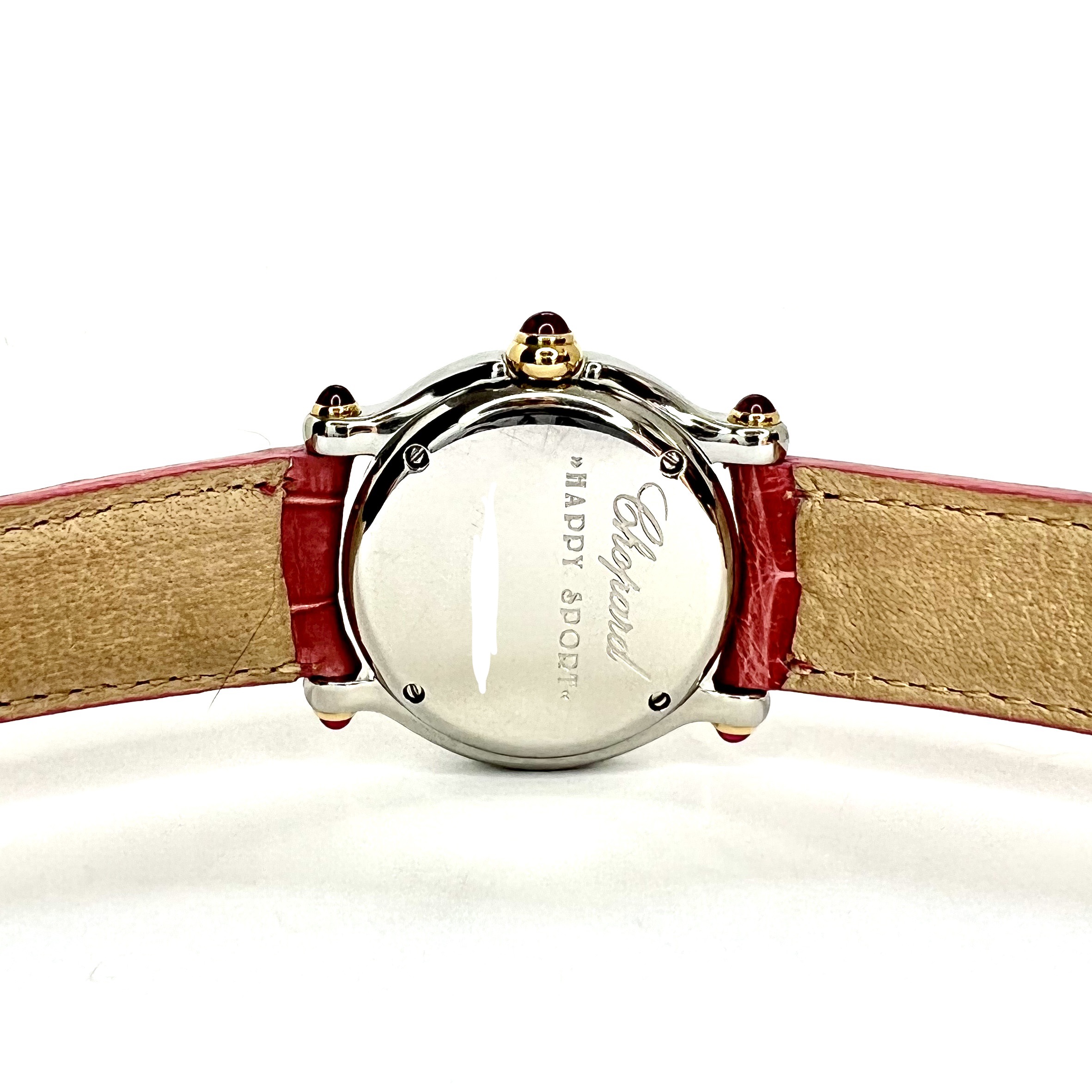 CHOPARD HAPPY SPORT 26mm Wuartz 2 Tone Watch Floating DIAMONDS