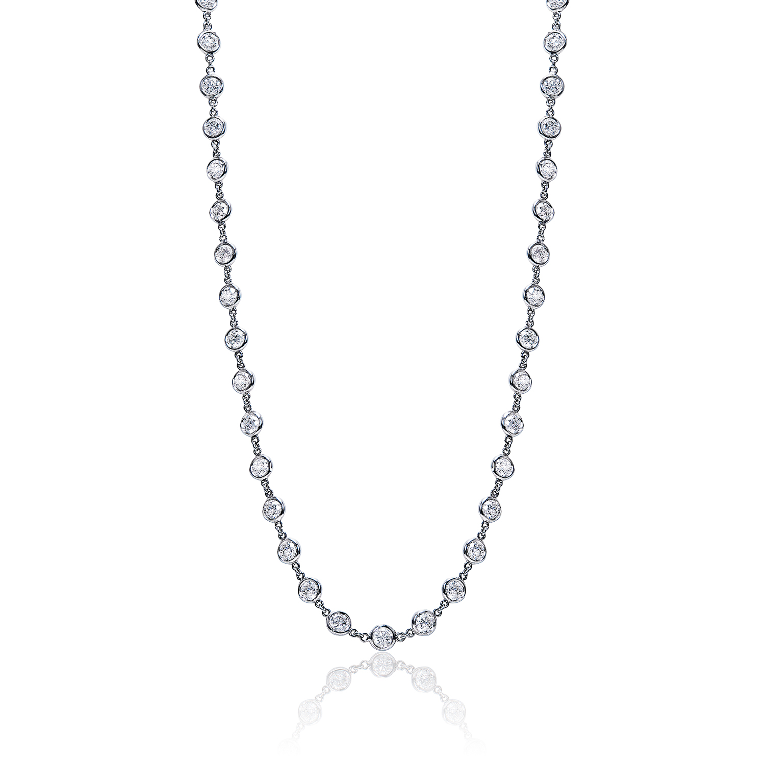 Kora Carat Round Brilliant Diamonds By The Yard Necklace in For Ladies