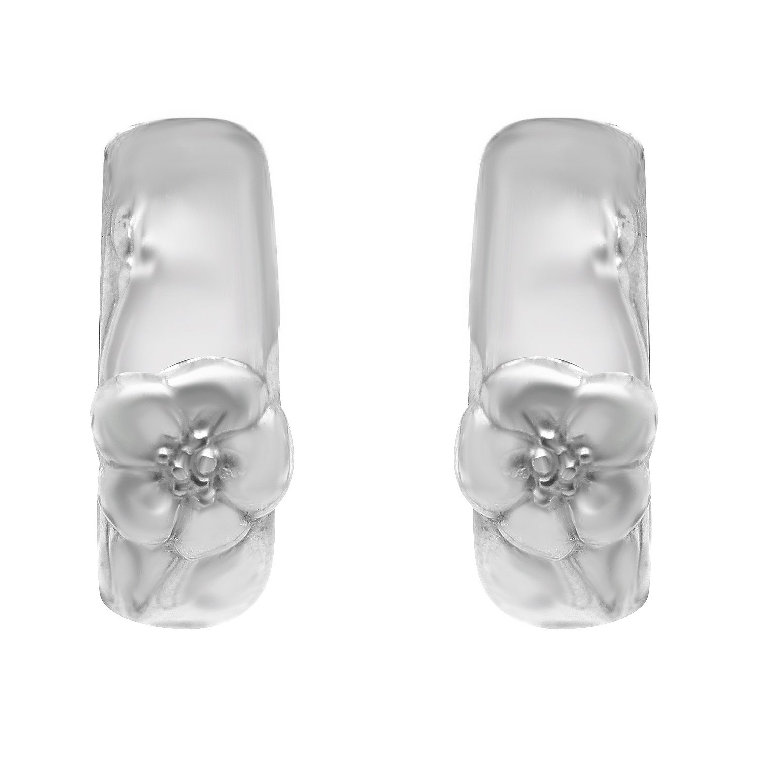 Tiffany  Co. Flower Huggie Earrings