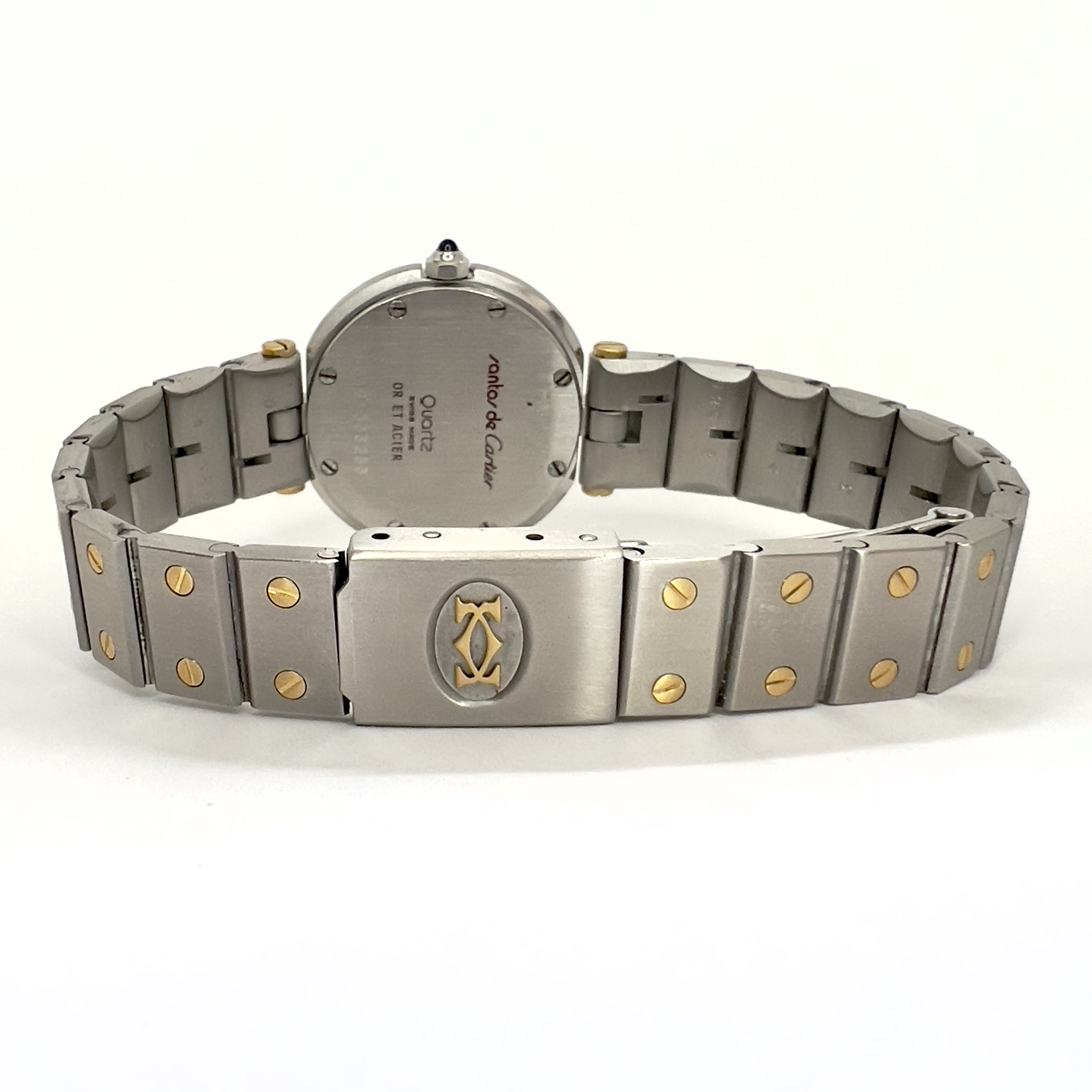 CARTIER SANTOS Ronde 27mm 2 Tone 0.40TCW DIAMOND Watch CARTIER SANTOS Ronde 27mm 2 Tone 0.40TCW DIAMOND Watch  main image 4
