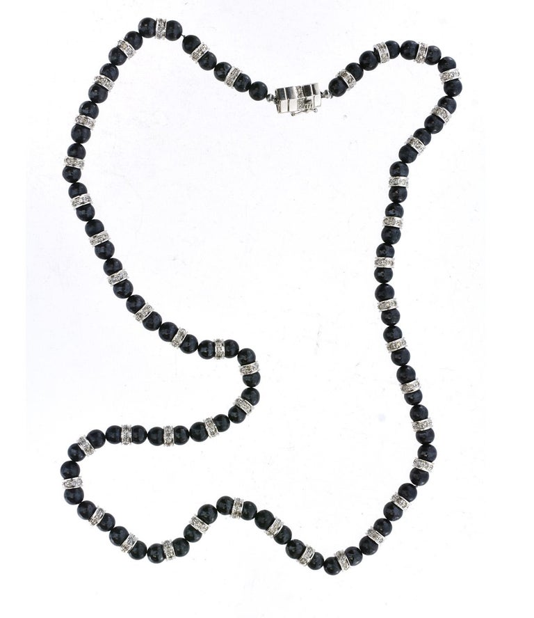 176.6 Carat White and Black Diamond Necklace