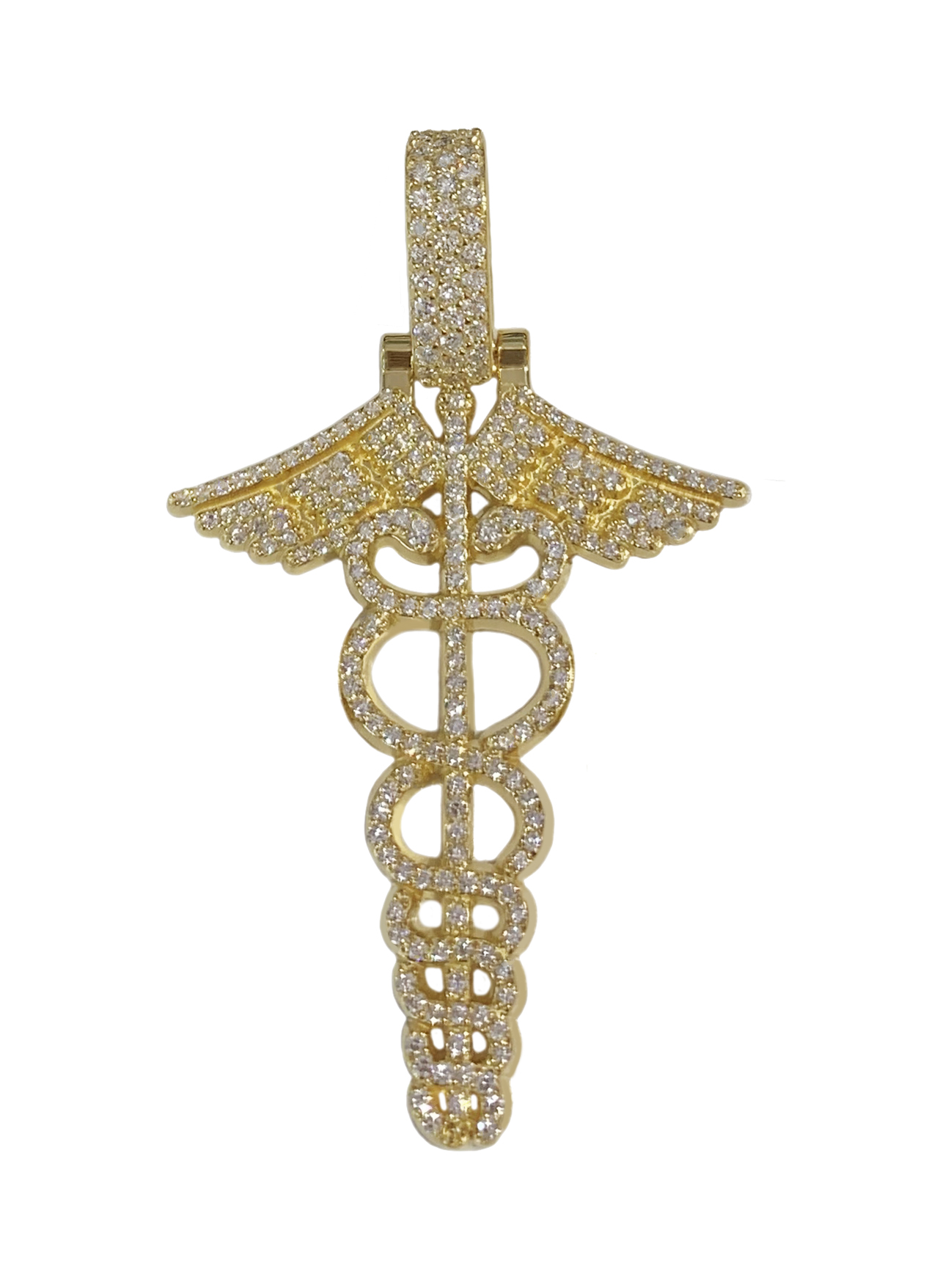 PA Caduceus Charm 14k Yellow gold