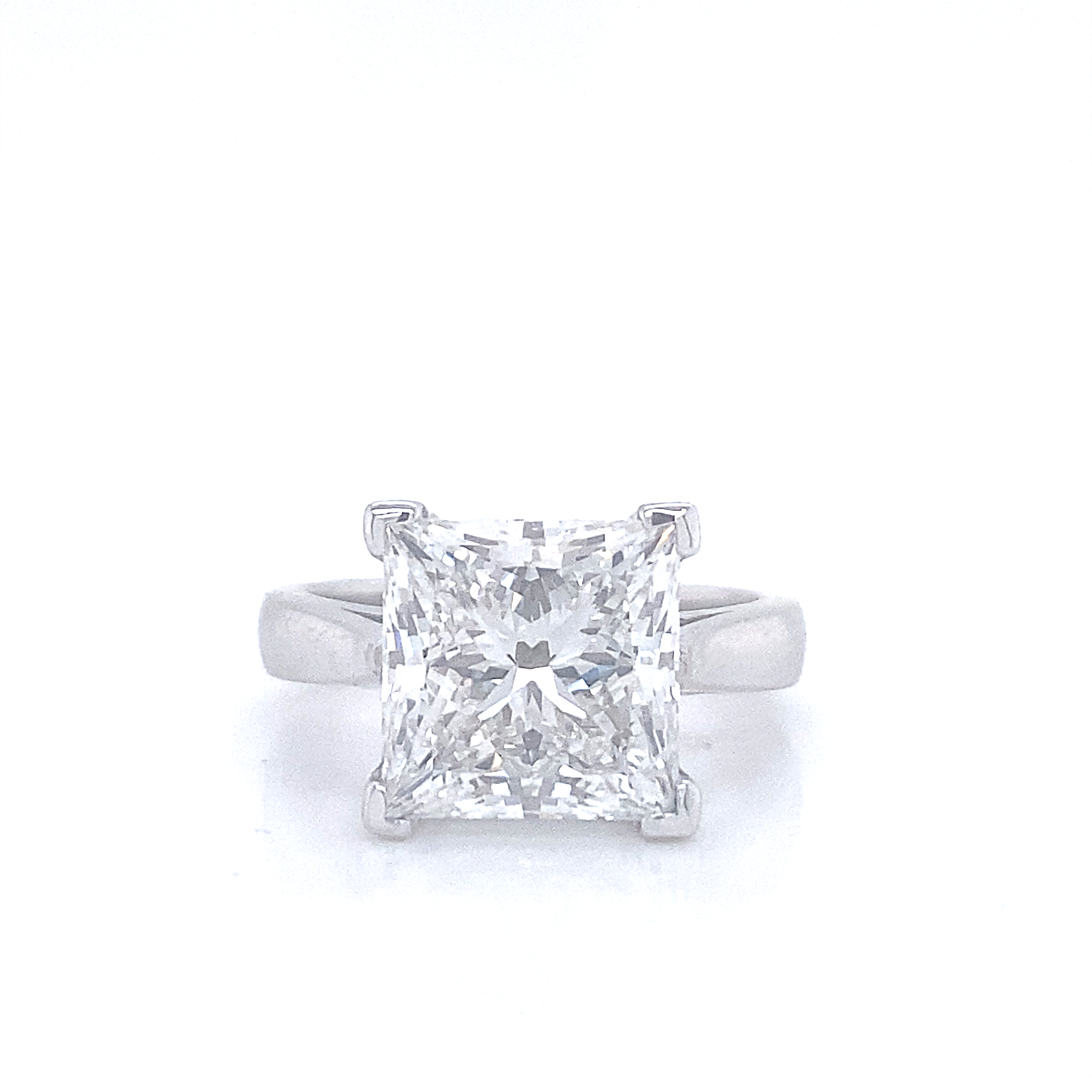 3 Carat Princess Cut Lab Grown Diamond Engagement Ring Solitaire IGI Certified