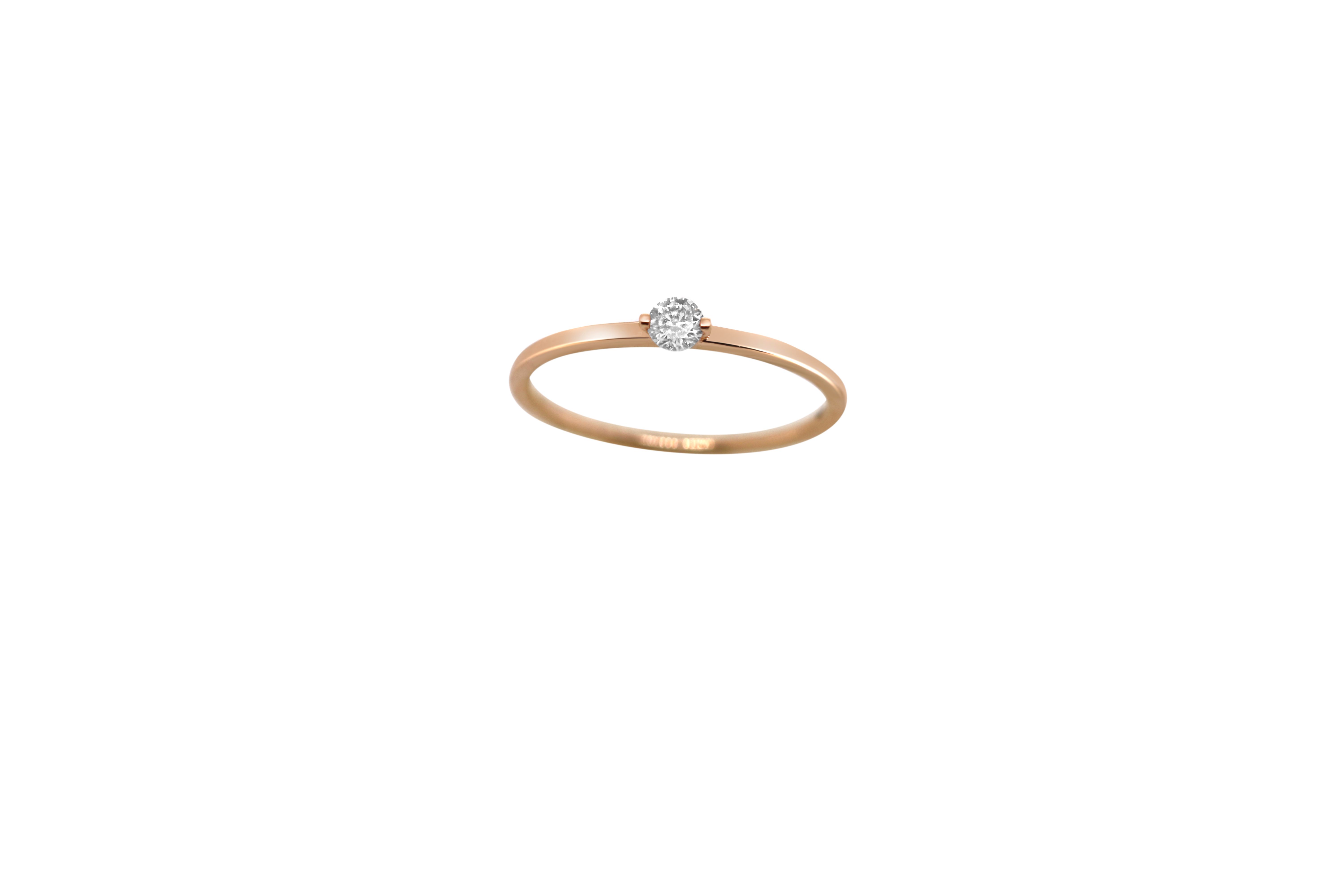 18k Rose Gold 0.16ct Diamond Ring